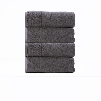 4pc Renee Taylor Aireys 650GSM Zero Twist Bath Towel Nickel
