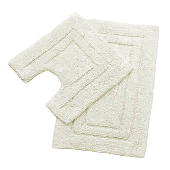 2pc Renee Taylor 2200 GSM Tufted Bath Mat Set Linen