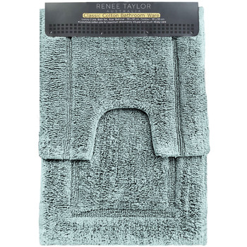 2pc Renee Taylor 2200 GSM Tufted Bath Mat Set Gray Mist