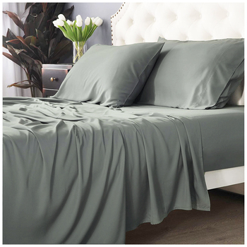 Park Avenue Long Single Bed Fitted Sheet Set 500 TC Bamboo Cotton Jade