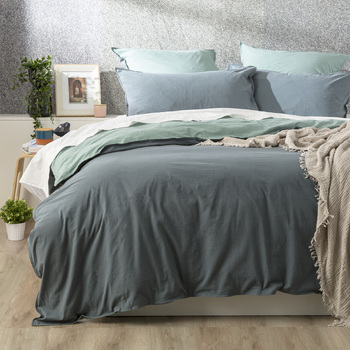 Renee Taylor Essentials VT Stone Washed Reversible European Pillowcase Mineral