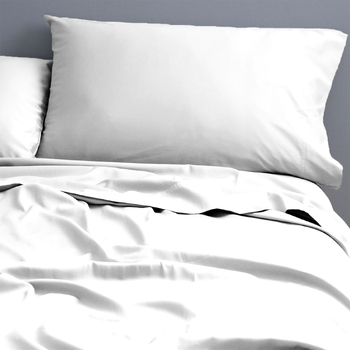 Park Avenue 500TC King Bed Natural Cotton Sheet/Pillowcases Set White