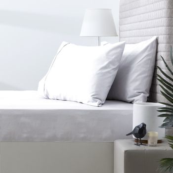 Park Avenue 500TC King Natural Cotton Fitted/Pillowcase Combo Set White