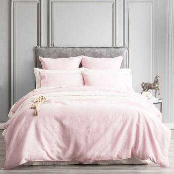 Renee Taylor Cavallo King Bed French Linen Quilt Cover/Pillowcase Rose