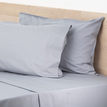 Renee Taylor Helena King Bed Vintage Stone washed Sheet Set Dusty Blue