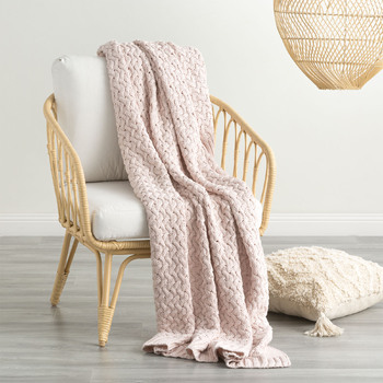 Renee Taylor Lenni 130x170cm Cotton Knitted Throw - Primrose