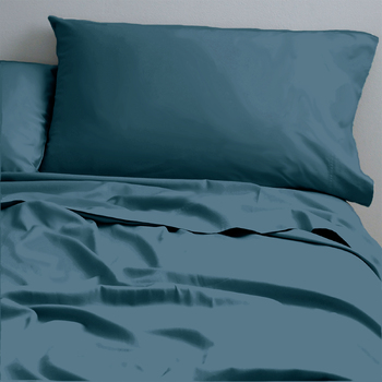 Park Avenue 500TC King Bed Natural Cotton Sheet/Pillowcases Set Teal