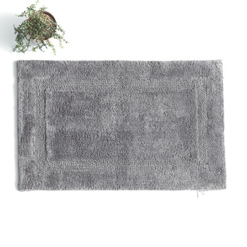 Renee Taylor Soho 80cm Cotton Bath Mat Reversible Nickel