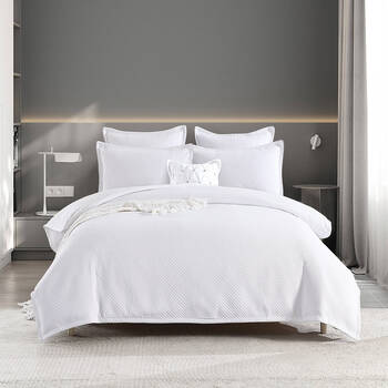 Renee Taylor Atlantis Jacquard Euro Pillowcase Square 65x65cm White