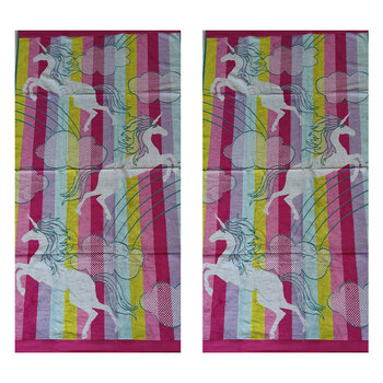 2pc Renee Taylor Kids Beach Towel 75x150cm Unicorn Rainbow