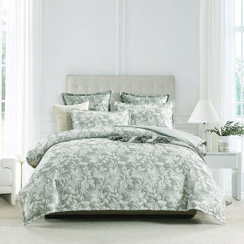 Renee Taylor Indiana Jacquard Euro Pillowcase 65x65cm - Fern