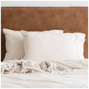 2x 2pc Renee Taylor Comfort T’s Organic Cotton Standard Pillowcase Oatmeal