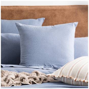 2PK Renee Taylor Comfort T’s Organic Cotton Jersey European Pillowcase Ink