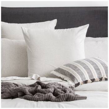 4PK Renee Taylor Comfort T’s Organic Cotton Jersey European Pillowcase Ecru