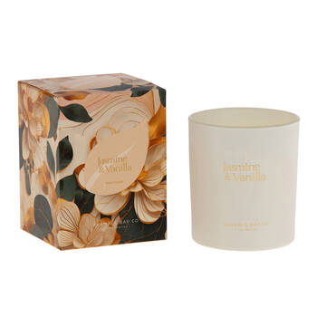 Bramble Bay Summer Blooms Jasmine & Vanilla Scented Candle Home Fragrance
