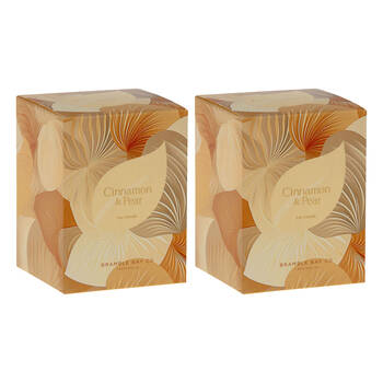 2PK Bramble Bay Summer Blooms Cinnamon & Pear Scented Candle Home Fragrance
