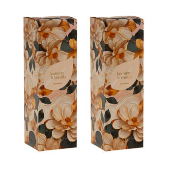 2PK Bramble Bay Summer Blooms Jasmine & Vanilla Reed Diffuser Home Fragrance