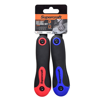 2pcs Supercraft Portable Folding Metric/Imperial Hex Key