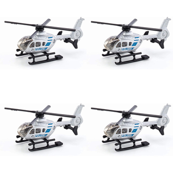 4PK Siku 0807 Police Helicopter 74mm Vehicle Kids/Children Toy 3y+