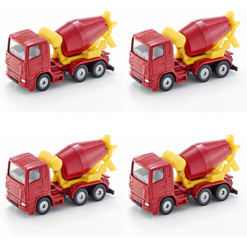 4PK Siku 0813 Cement Mixer Diecast Construction 83mm Vehicle Kids Toy 3y+