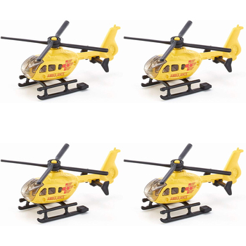 4PK Siku 0856 Air Ambulance Helicopter 74mm Vehicle Kids/Children Toy 3y+