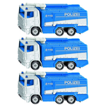 3PK Siku 1079 Police Water Cannon Diecast Vehicle Toy 84mm Blue 3y+