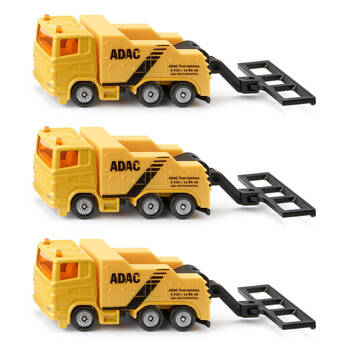 3PK Siku ADAC Yellow Tow Truck Vehicle Kids/Children Toy 3y+