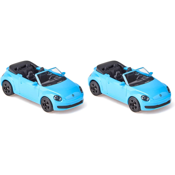 2PK Siku VW The Beetle Cabriolet Convertible Car 83mm Kids Toy Blue 3y+