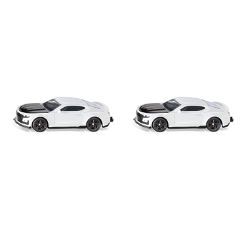 2PK Siku Chevrolet Camaro Diecast Vehicle 85mm Toy White 3y+