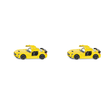 2PK Siku 1542 Mercedes-Benz SLS AMG Black Series Diecast Vehicle 80mm Yellow 3+