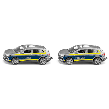 2PK Siku Audi Q4 Police Emergency/Intervention Vehicle Diecast 83mm Toy Car 3y+