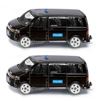 2PK Siku Black VW T5 Highway Patrol Car Vehicle Toy Kids 3y+