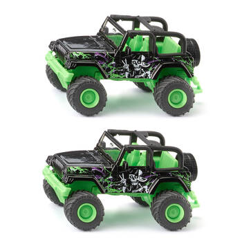 2PK Siku Green Jeep Big Wheel Car Vehicle Kids/Children Toy 3y+