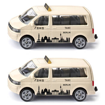 2PK Siku White VW T5 Taxi Van Vehicle Kids/Children Toy 3y+