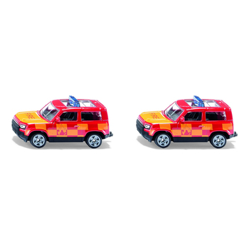 2PK Siku Land Rover Defender Fire Diecast Vehicle 78mm Toy 3y+