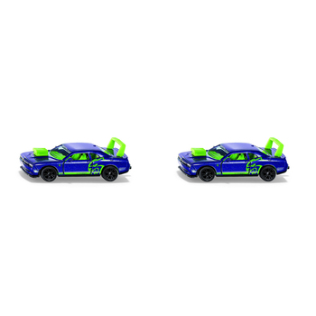 2PK Siku Dodge Challenger Custom 85mm Diecast Vehicle Toy 3y+