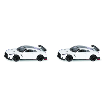 2PK Siku 1579 Nissan GT-R Nismo Diecast Vehicle 80mm Toy White 3y+