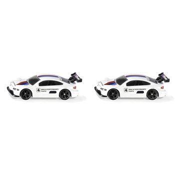 2PK Siku 1581 BMW M4 Racing 2016 Diecast Vehicle 80mm Toy White 3y+
