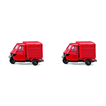 2PK Siku 1583 Ape 50 Piaggio Red Diecast Vehicle 64mm Toy 3y+