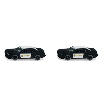 2PK Siku Dodge Challenger SRT County Sheriff Diecast Toy 3y+