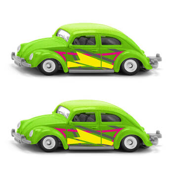 2PK Siku Green VW Beetle Custom Car Vehicle Kids/Children Toy 3y+