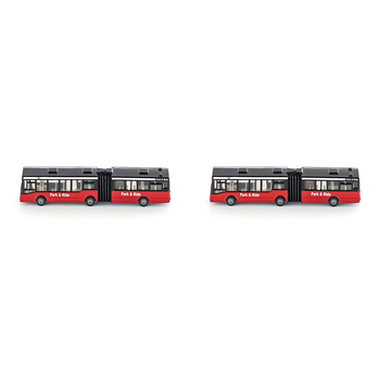 2PK Siku Man Hinged Articulated Bus Diecast 160mm Toy 3y+