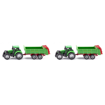 2PK Siku 1673 Tractor w/ Universal Manure Spreader 165mm Kids Toy 3y+
