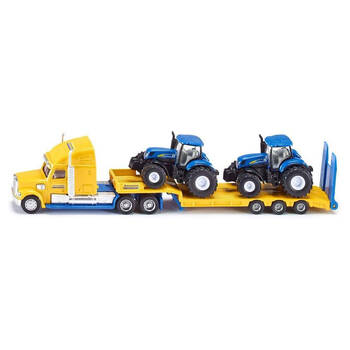 3pc Siku 1:87 Scale Diecast Truck w/ New Holland Tractors Kids Toy Set 3y+