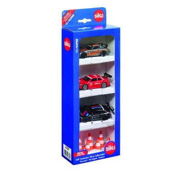 9pc Siku Race Car Vehicle & Traffic Cones Kids Toy Play Set 3y+