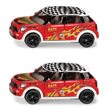 2PK Siku Mini Countryman Race Car Vehicle w/ Stickers Kids Toy 3y+
