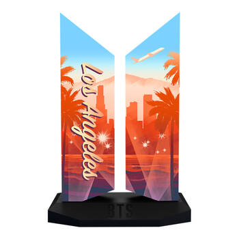 BTS Los Angeles Edition Logo Replica Figure Display 7x4.5in