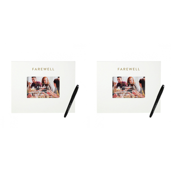2PK Splosh Farewell Signature Frame w/ Marker 27.5x23cm - White