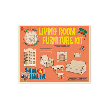 Sam & Julia Living Room Wooden Furniture Kit Kids DIY Toy 6y+