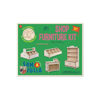 Sam & Julia Wooden Furniture Kit Shop Kids DIY Toy 6y+
